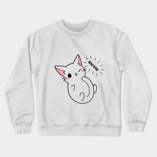 cute cat meow Crewneck Sweatshirt